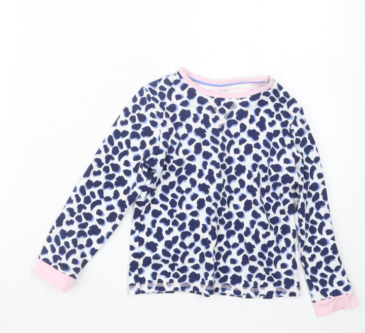 John Lewis Girls Blue Animal Print Top Pyjama Top Size 6 Years
