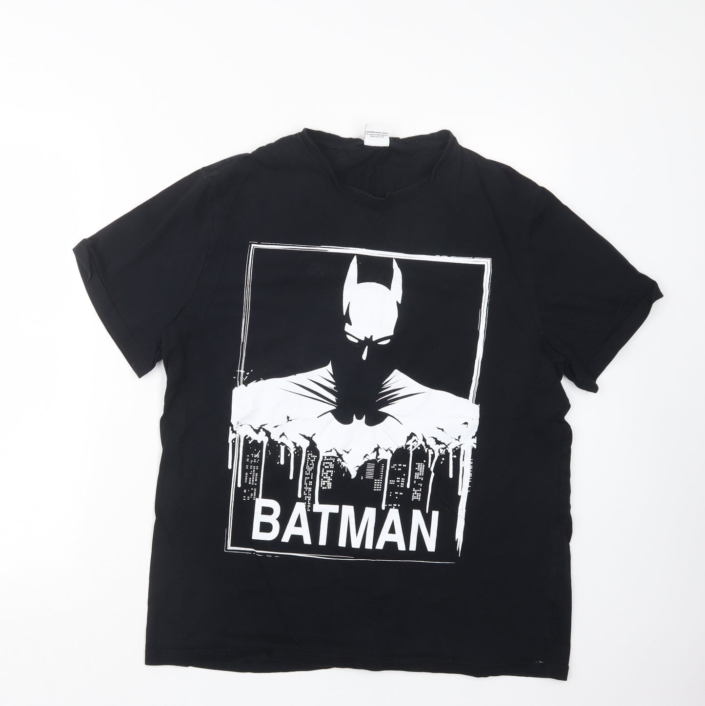 George Mens Black    T-Shirt Size L  - Batman