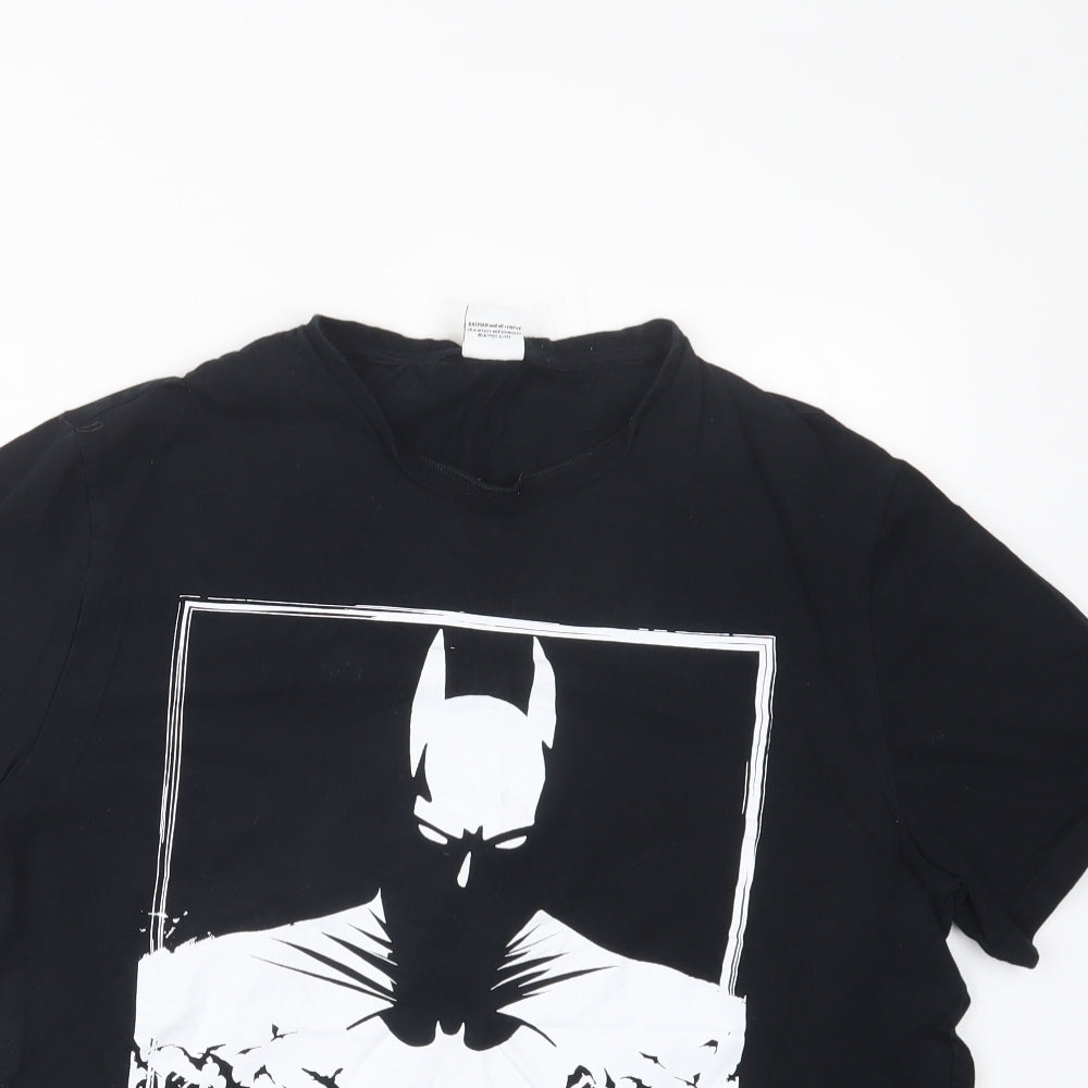 George Mens Black    T-Shirt Size L  - Batman