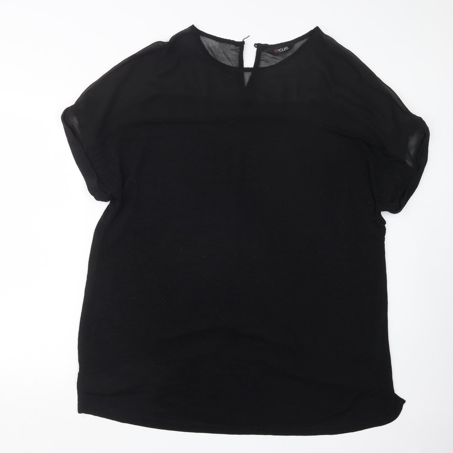 Yours Womens Black   Basic Blouse Size 20
