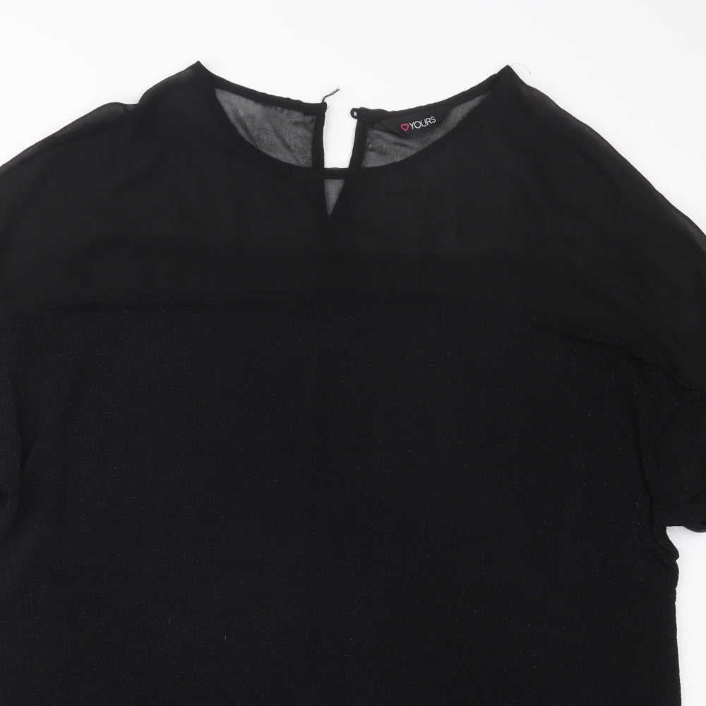 Yours Womens Black   Basic Blouse Size 20