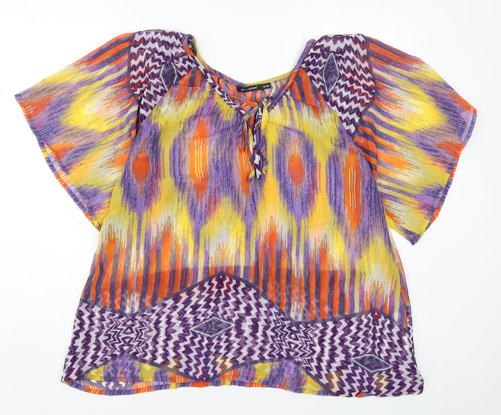 Atmosphere Womens Multicoloured Geometric  Basic Blouse Size 10