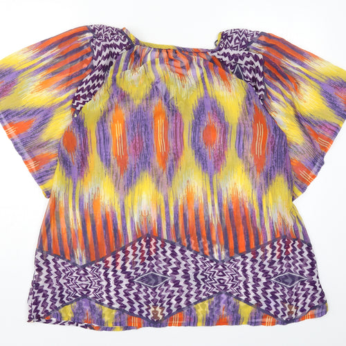 Atmosphere Womens Multicoloured Geometric  Basic Blouse Size 10