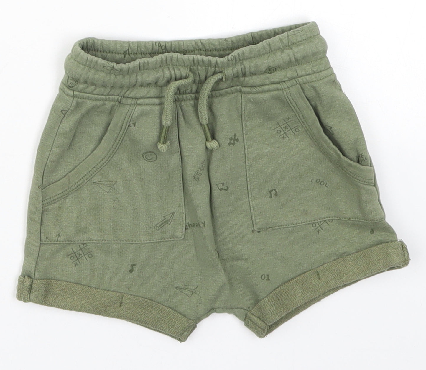 George Boys Green   Sweatpants Trousers Size 12-18 Months  - Cheeky Cool Shorts