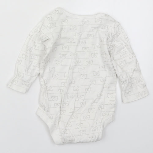TU Baby White Striped  Babygrow One-Piece Size 12-18 Months  - Bears