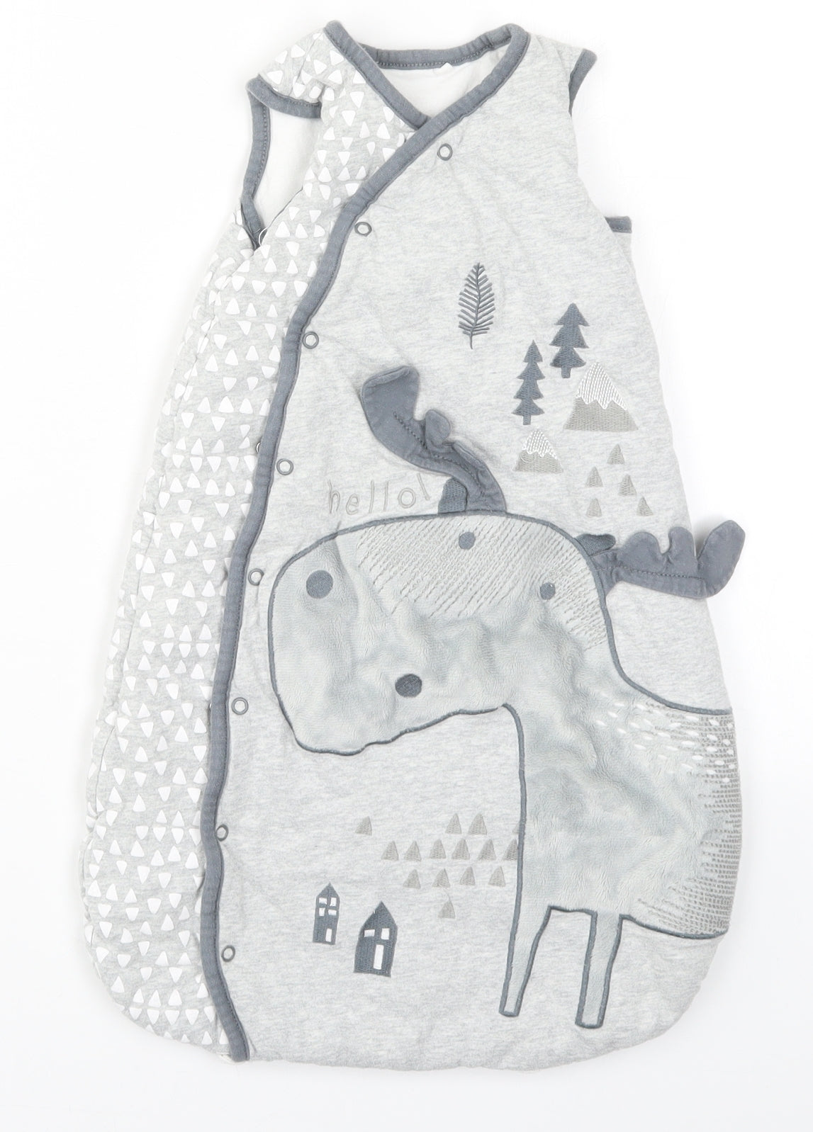 TU Baby Grey Geometric  Cami One Piece Size 0-3 Months  - Moose Print Sleeping Bag