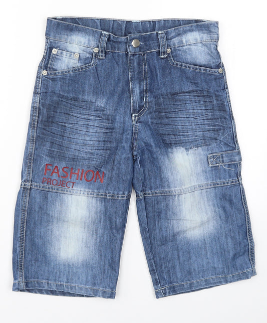 Marions Boys Blue  Denim Cropped Jeans Size 12 Years - Fashion Project