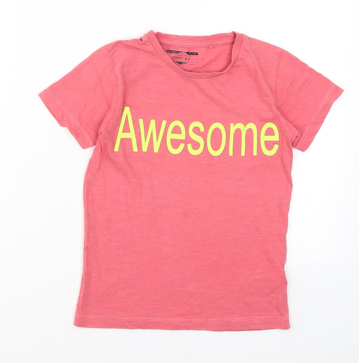NEXT Boys Pink   Basic T-Shirt Size 5-6 Years  - Awesome
