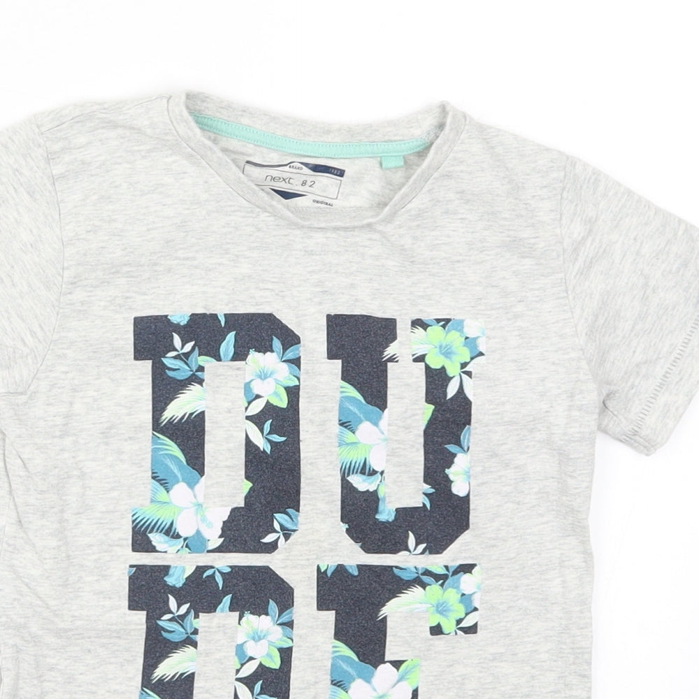 NEXT Boys Grey   Basic T-Shirt Size 5-6 Years  - Dude