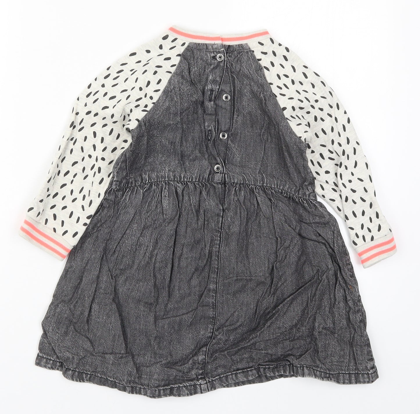 NEXT Girls Grey  Denim A-Line  Size 3-4 Years  - Panda