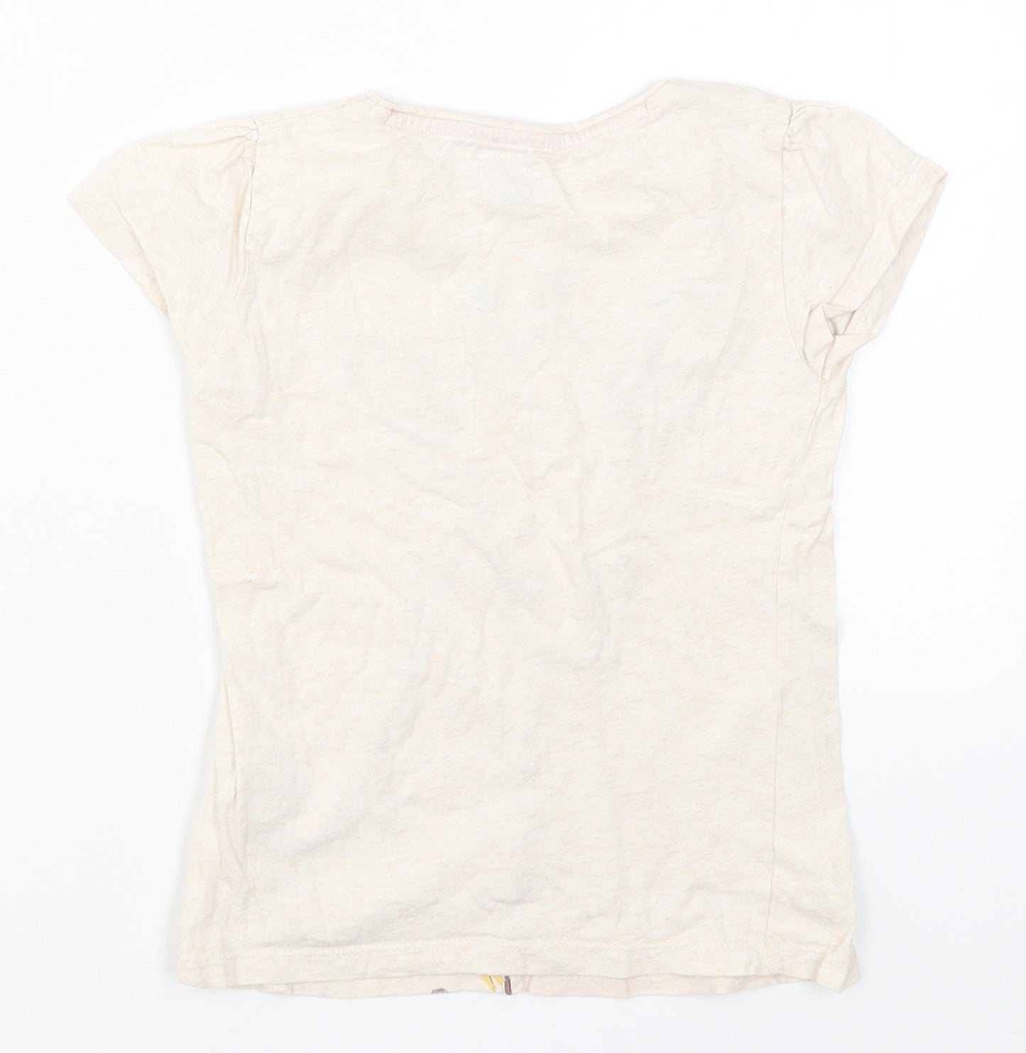 F&F Girls Beige   Basic T-Shirt Size 4-5 Years  - Giraffe Wild Style