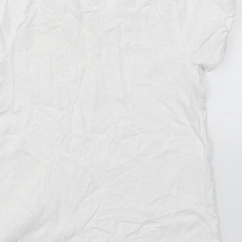 TU Girls White  Lace Basic T-Shirt Size 6 Years