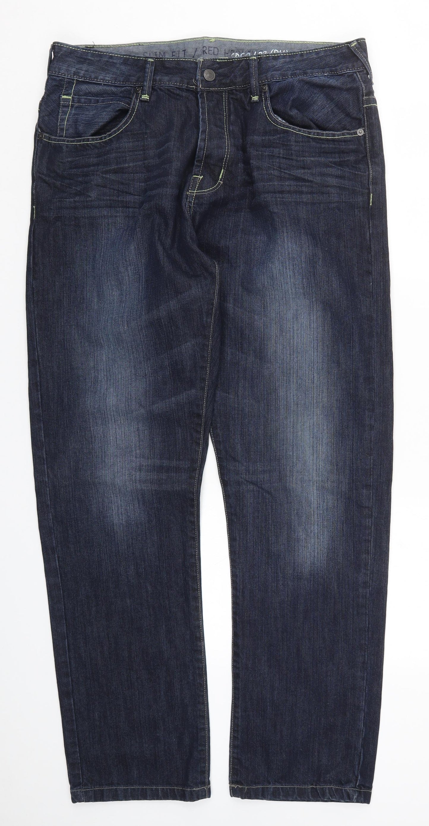 Debenhams Mens Blue  Denim Straight Jeans Size 38 L31 in