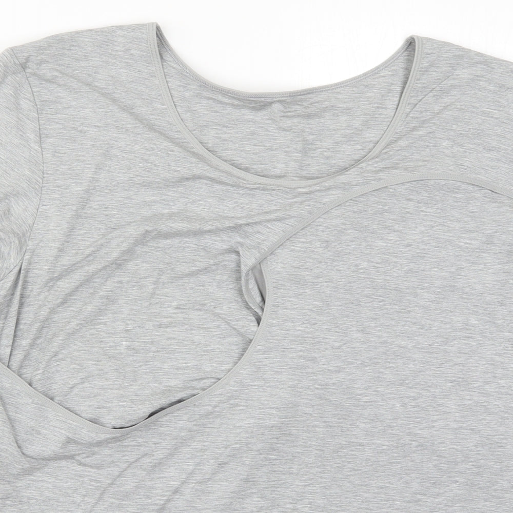 Marks and Spencer Womens Grey Solid  Top Pyjama Top Size 22