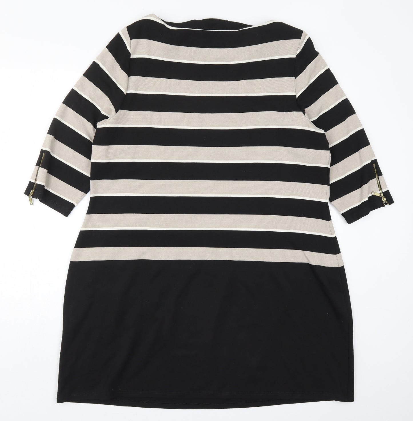 Marks and Spencer Womens Beige Striped  Mini  Size 20