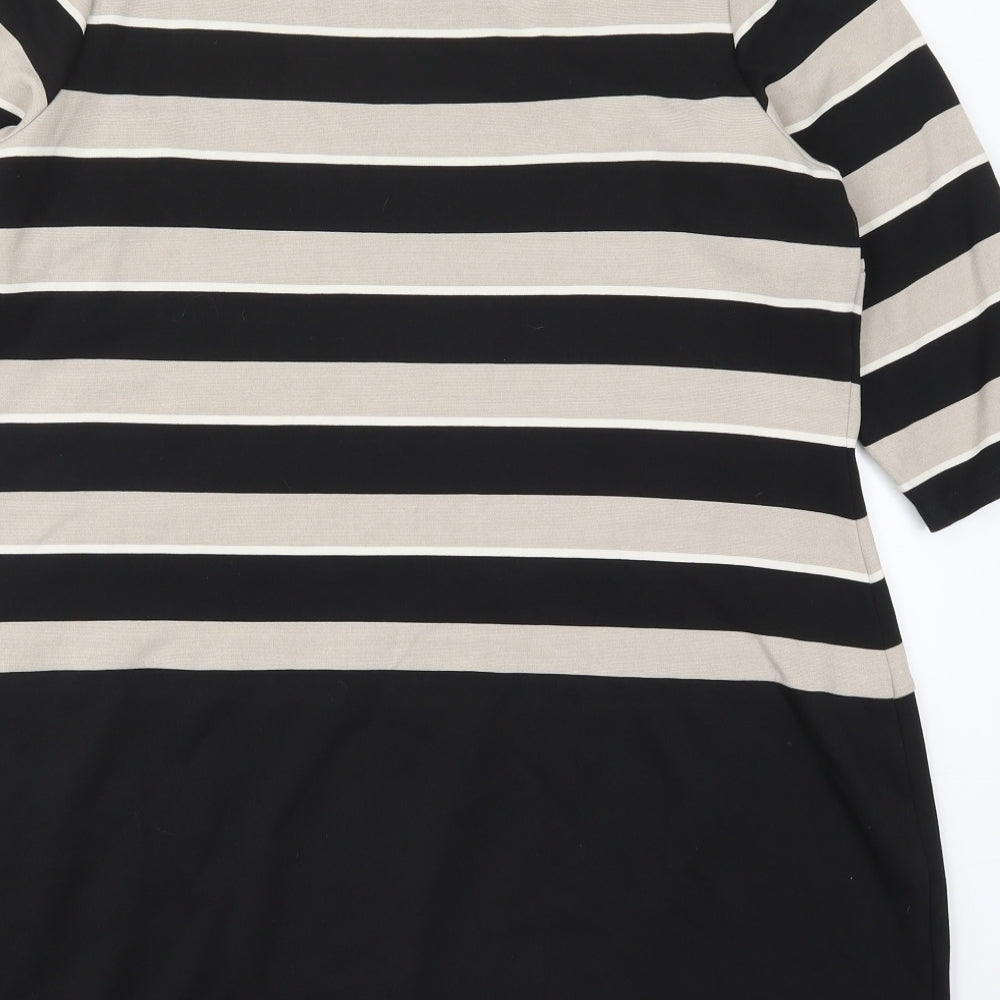 Marks and Spencer Womens Beige Striped  Mini  Size 20