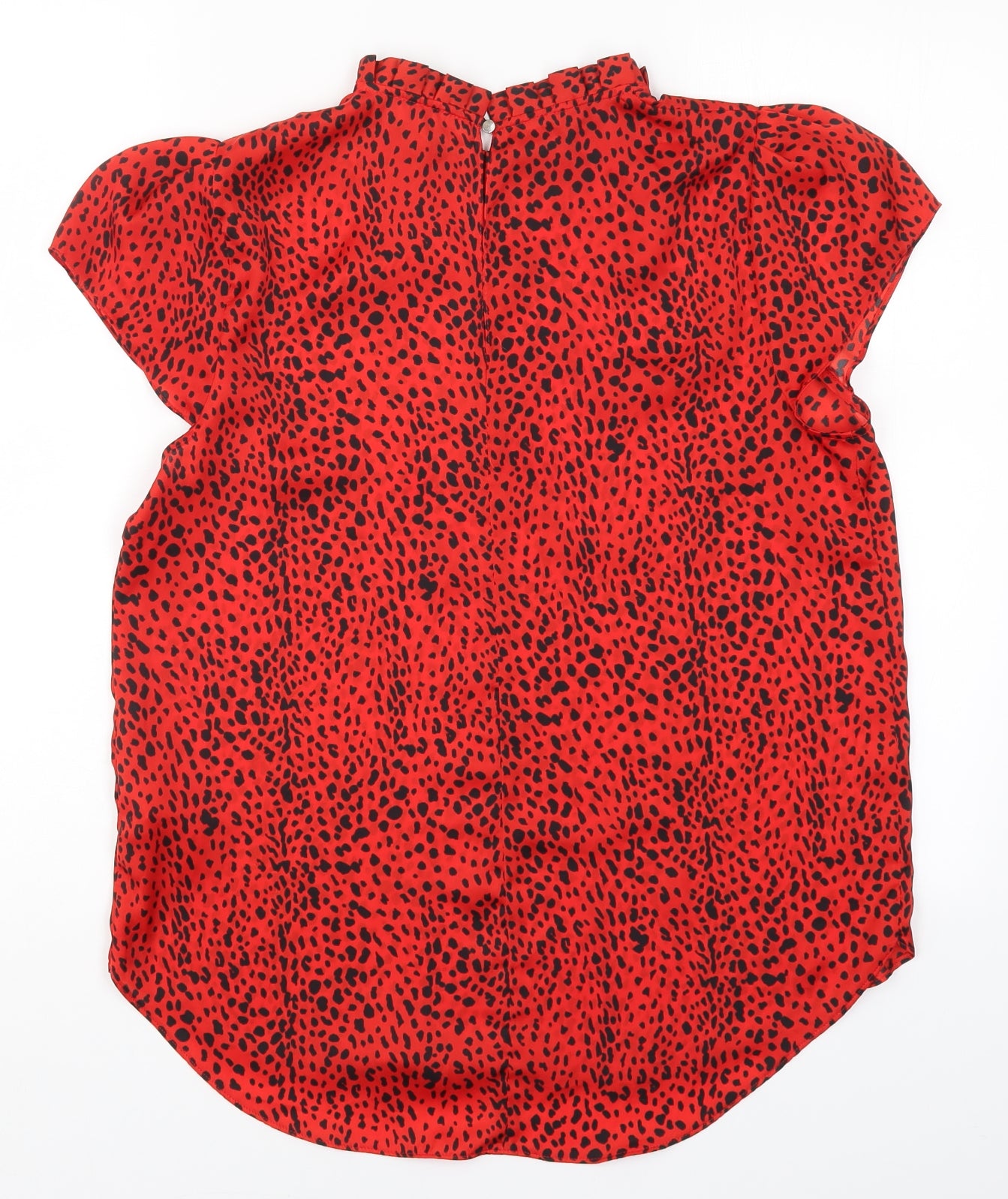 River Island Womens Red Animal Print  Basic Blouse Size 10