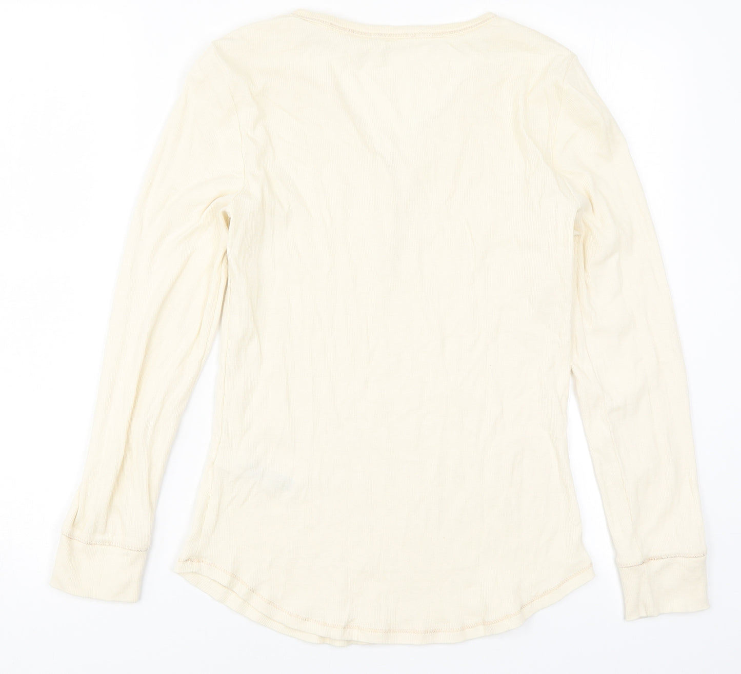 Marks and Spencer Womens Beige Solid  Top Pyjama Top Size 12