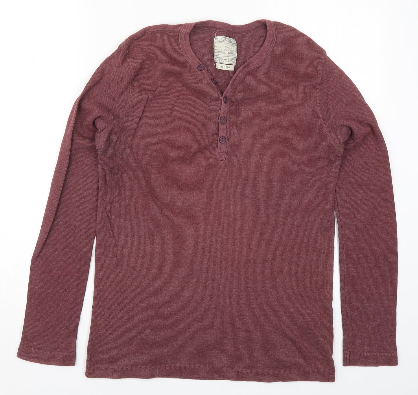 Burton Mens Red    T-Shirt Size M  - Burgundy