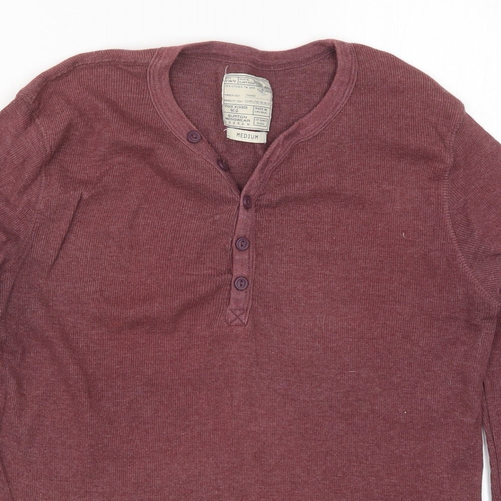 Burton Mens Red    T-Shirt Size M  - Burgundy