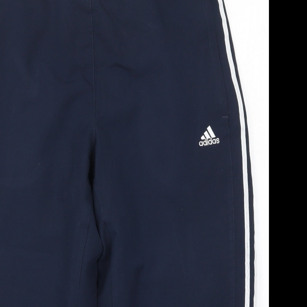 adidas Womens Blue Striped  Capri Trousers Size 14