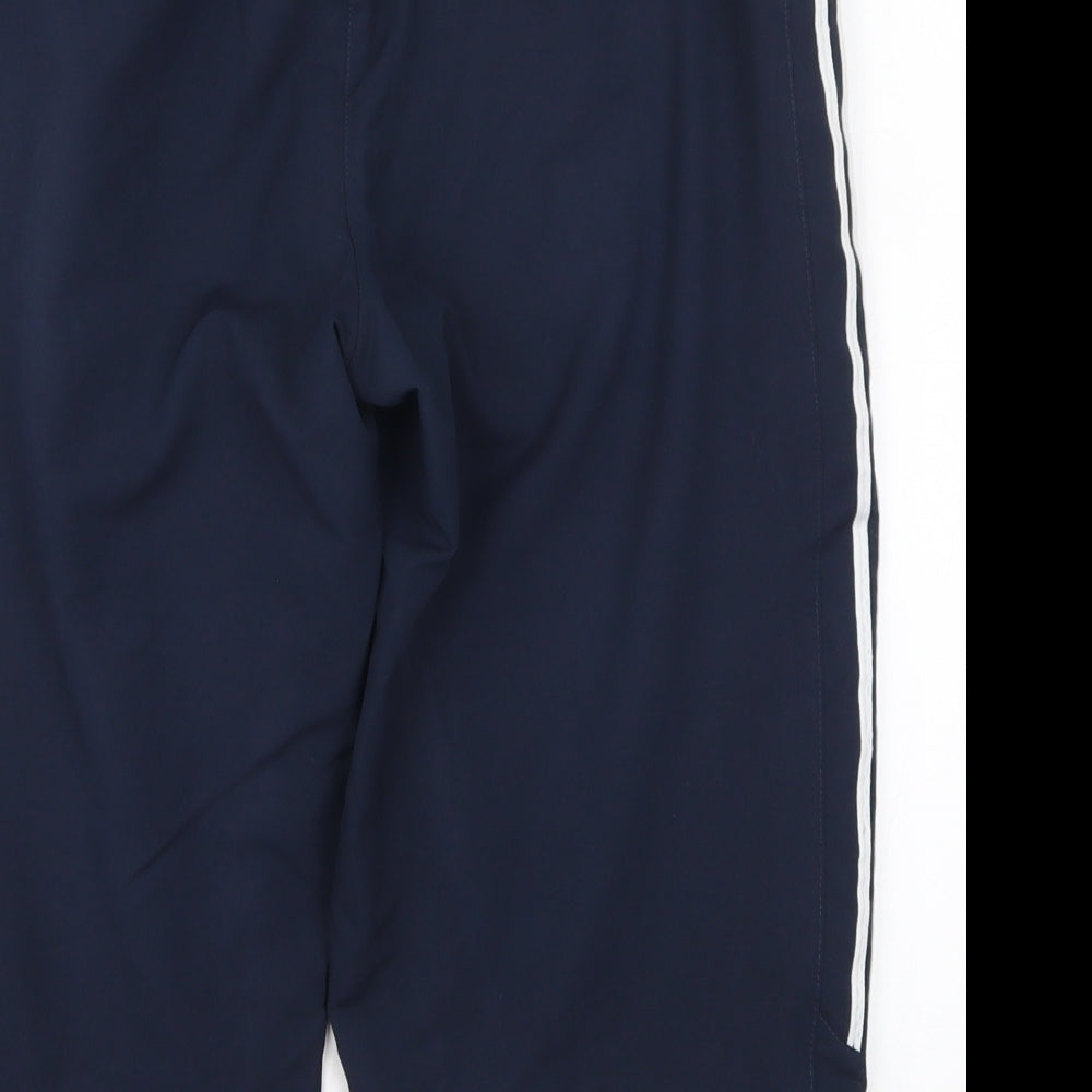 adidas Womens Blue Striped  Capri Trousers Size 14