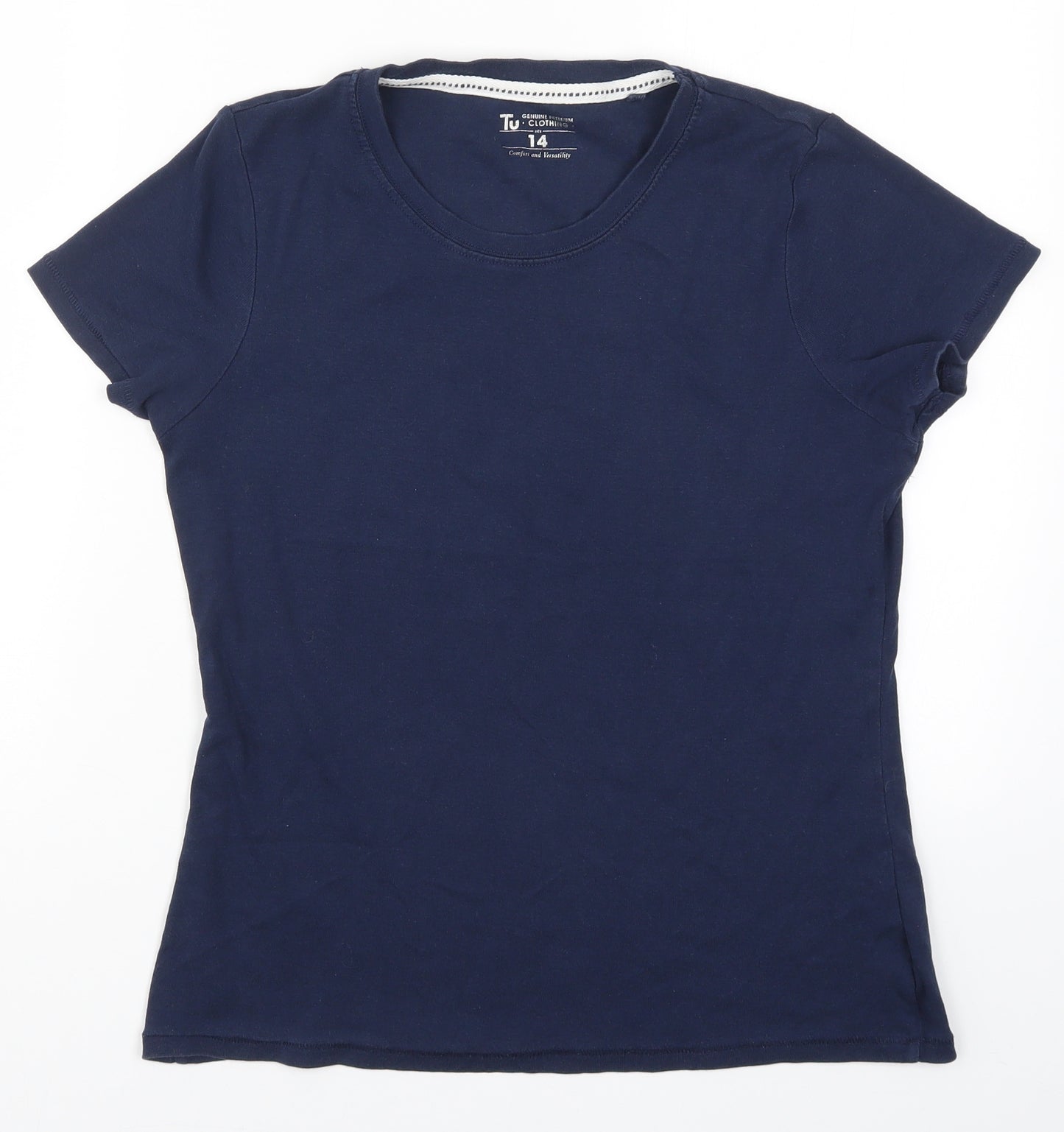 TU Womens Blue   Basic T-Shirt Size 14