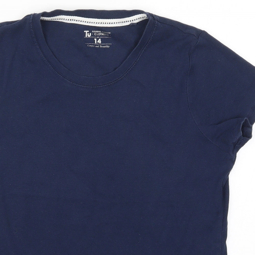 TU Womens Blue   Basic T-Shirt Size 14