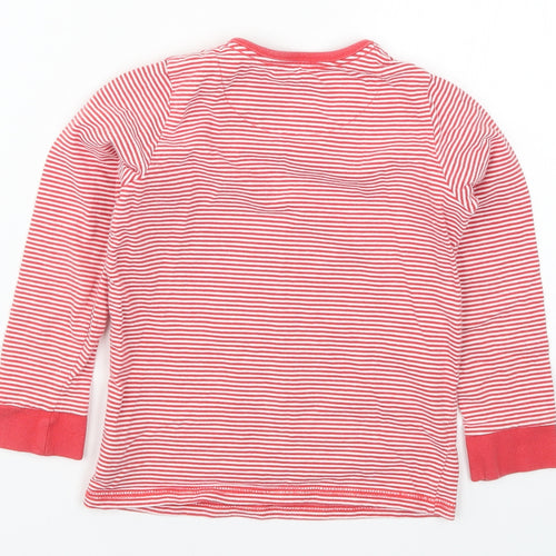 Mothercare Girls Red Striped  Basic T-Shirt Size 5-6 Years  - Follow Your Dreams