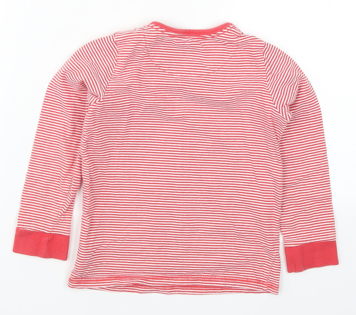 Mothercare Girls Red Striped  Basic T-Shirt Size 5-6 Years  - Follow Your Dreams