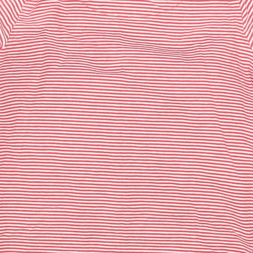 Mothercare Girls Red Striped  Basic T-Shirt Size 5-6 Years  - Follow Your Dreams