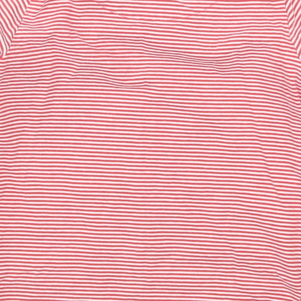 Mothercare Girls Red Striped  Basic T-Shirt Size 5-6 Years  - Follow Your Dreams