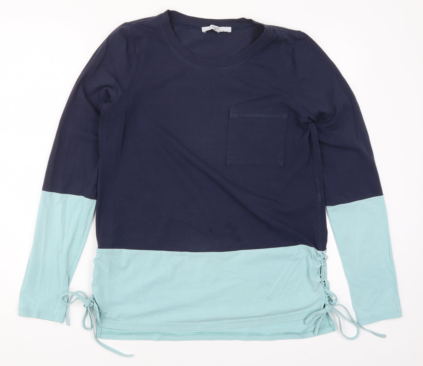 NEXT Womens Blue Colourblock  Basic T-Shirt Size 10
