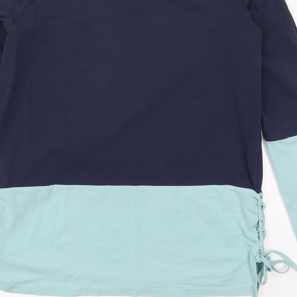 NEXT Womens Blue Colourblock  Basic T-Shirt Size 10