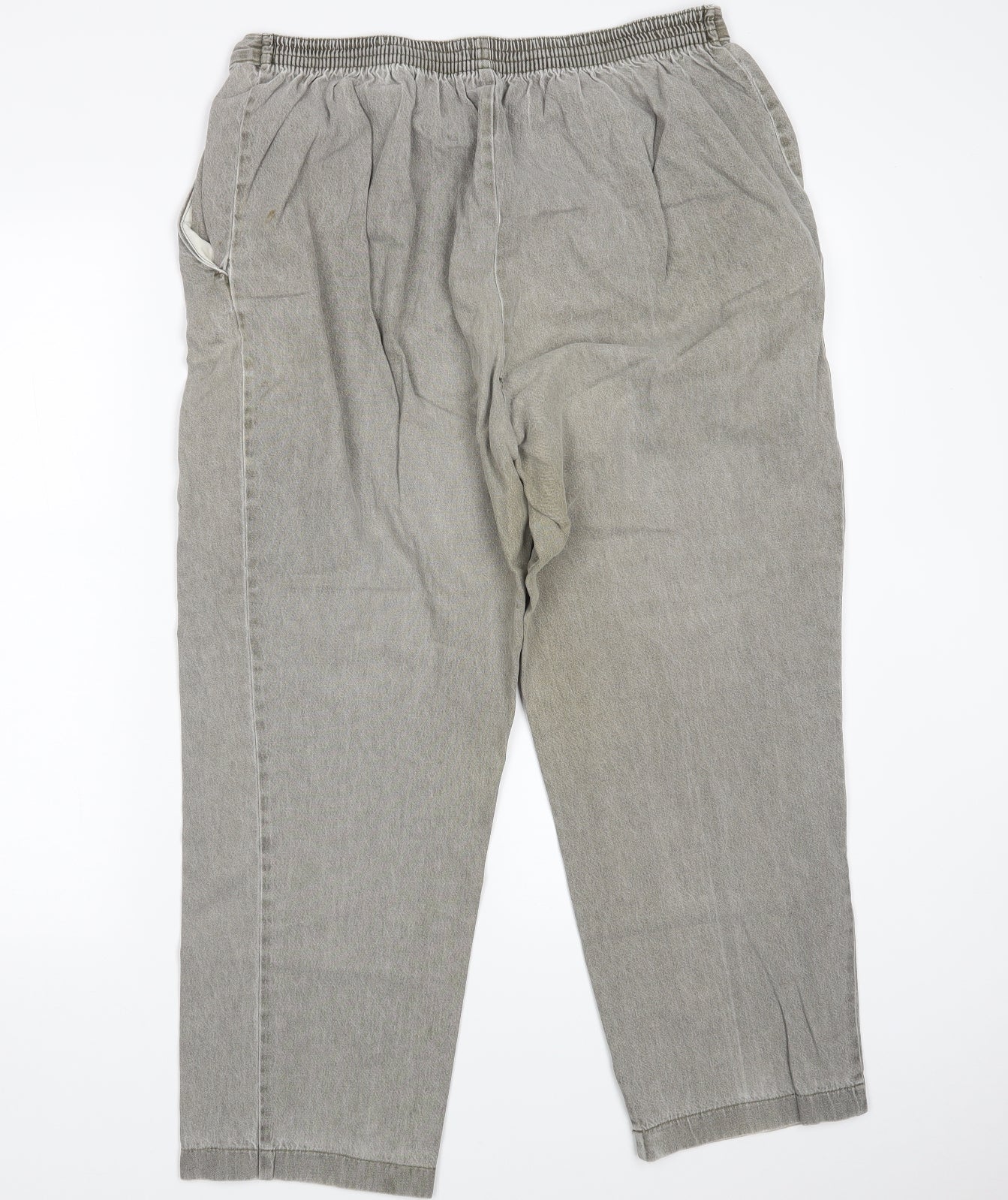 M&S Womens Beige  Denim Cropped Jeans Size 18 L26 in