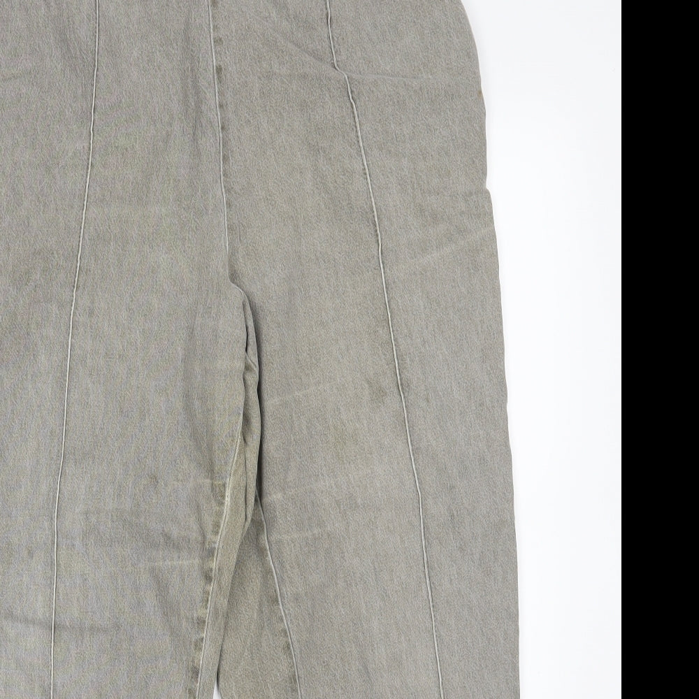 M&S Womens Beige  Denim Cropped Jeans Size 18 L26 in