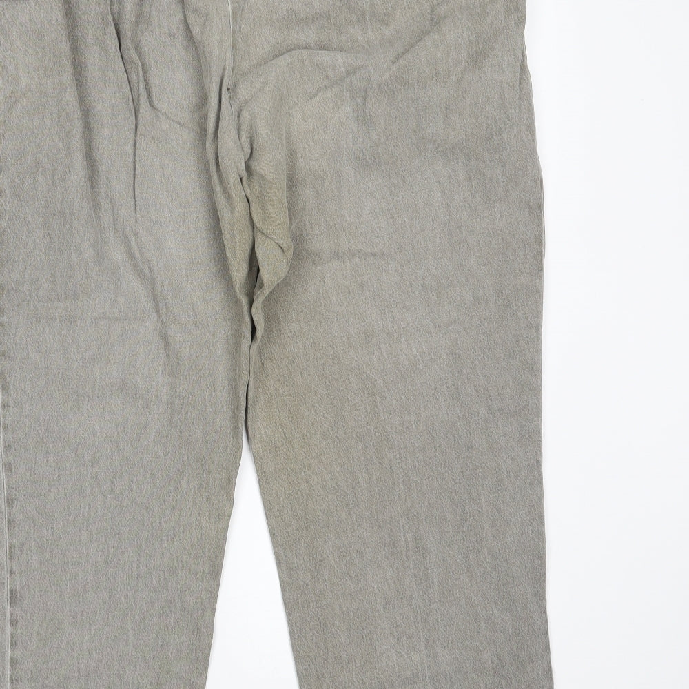 M&S Womens Beige  Denim Cropped Jeans Size 18 L26 in