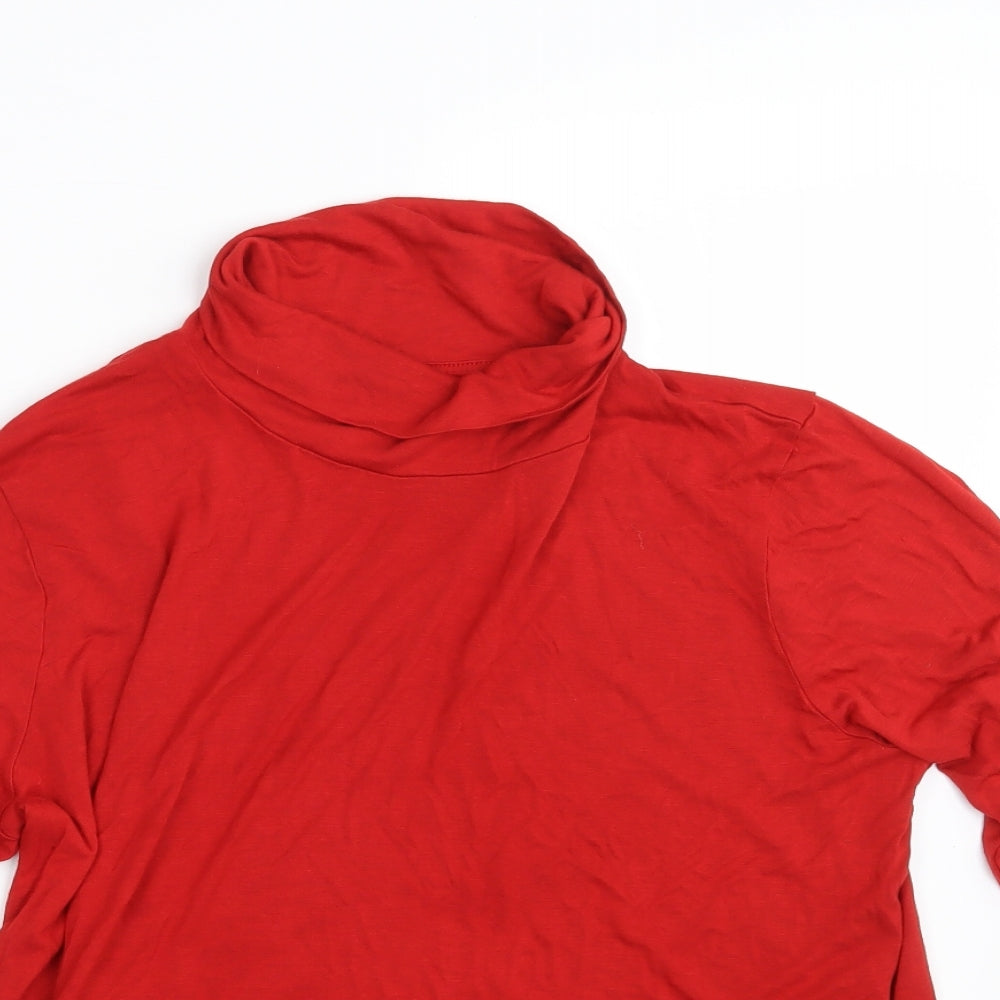 M&S Womens Red   Basic T-Shirt Size 14
