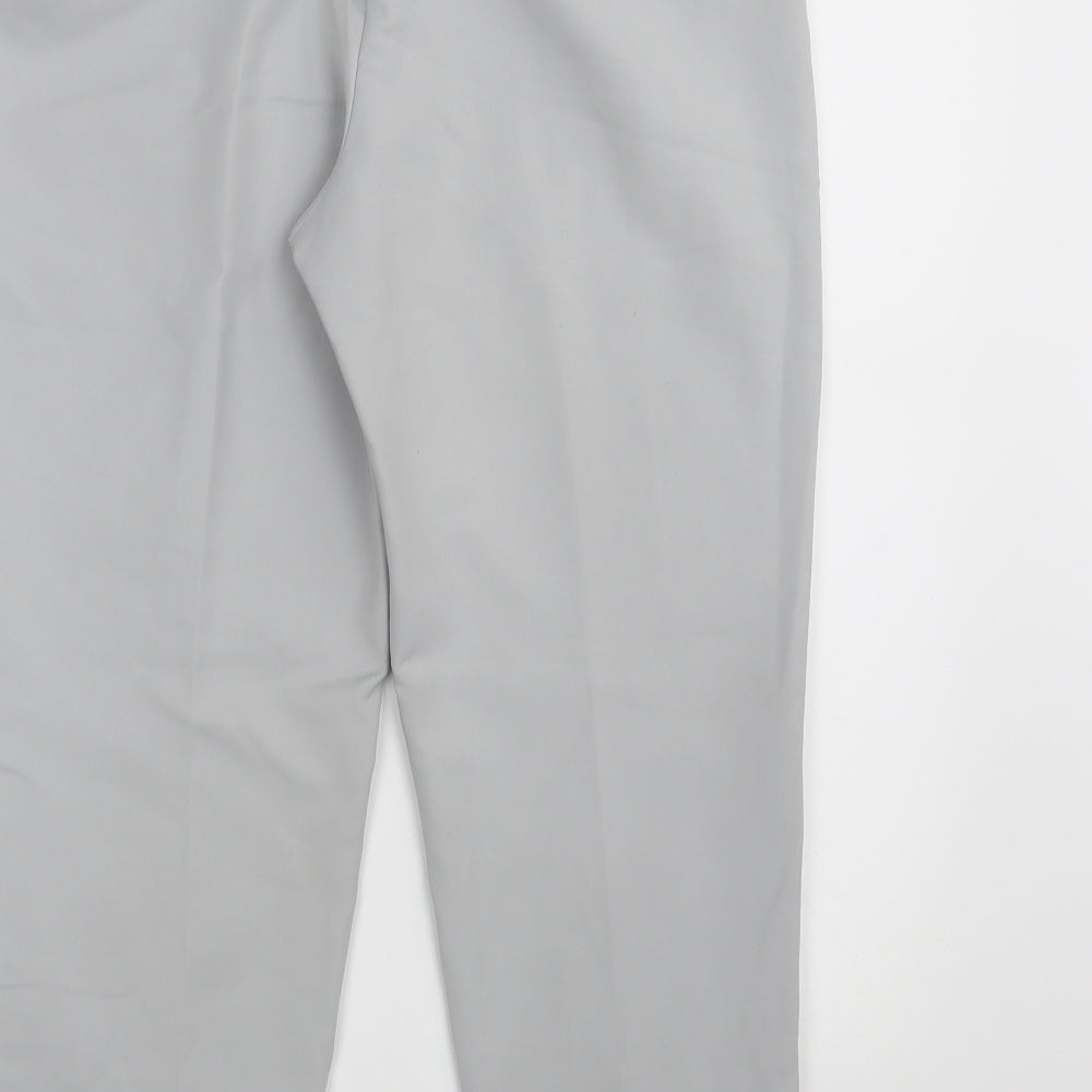 Per Una Womens Grey  Denim Cropped Trousers Size 12 L25 in