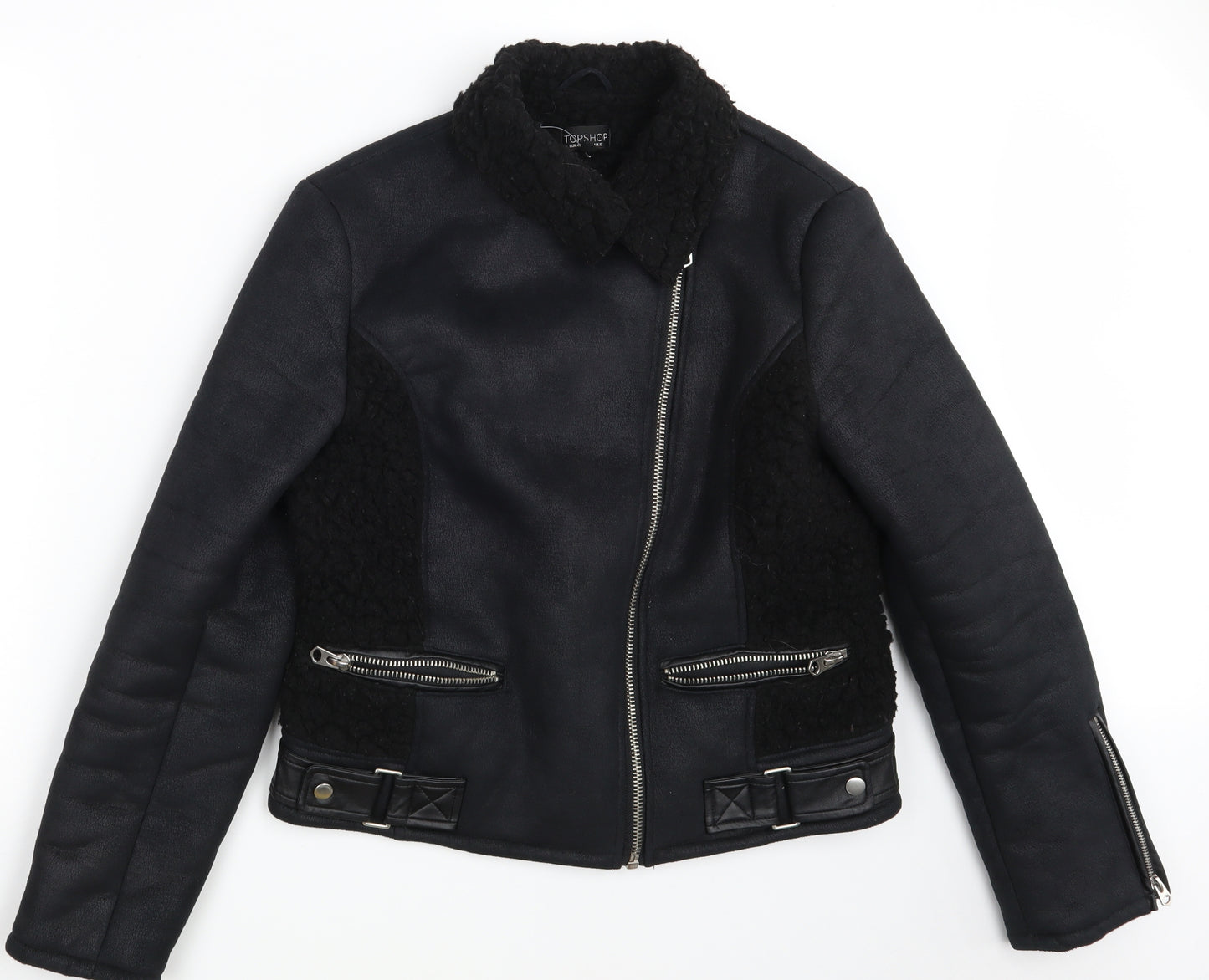 Topshop Womens Black   Jacket Coat Size 12