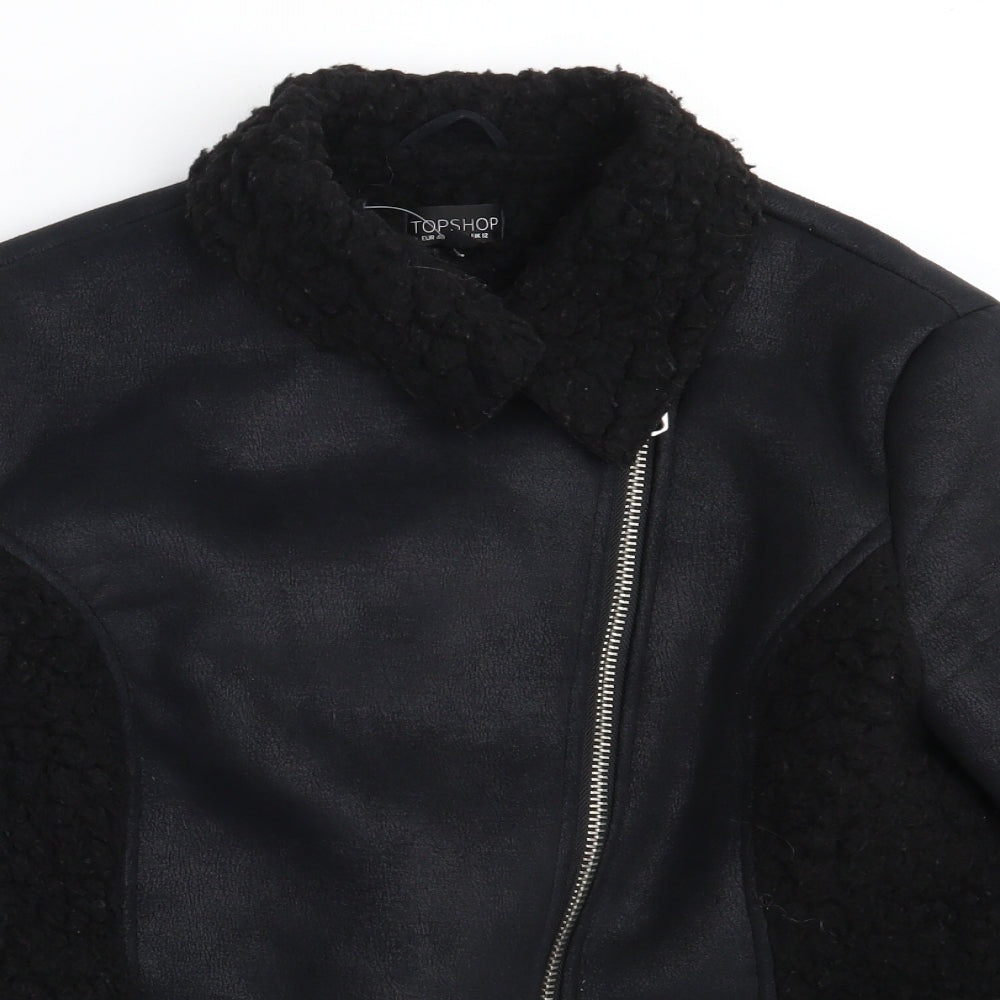 Topshop Womens Black   Jacket Coat Size 12