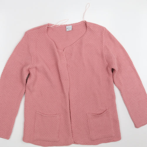 MITZY Womens Pink  Knit Wrap Jumper Size XL