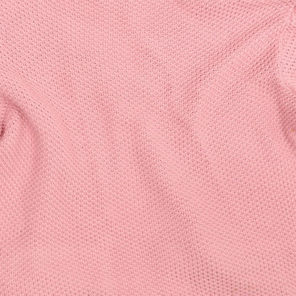 MITZY Womens Pink  Knit Wrap Jumper Size XL