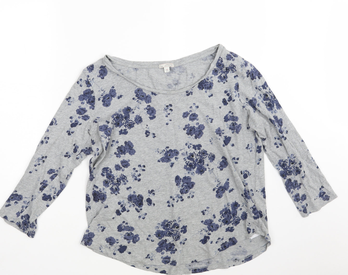 Gap Womens Grey Floral  Basic T-Shirt Size L