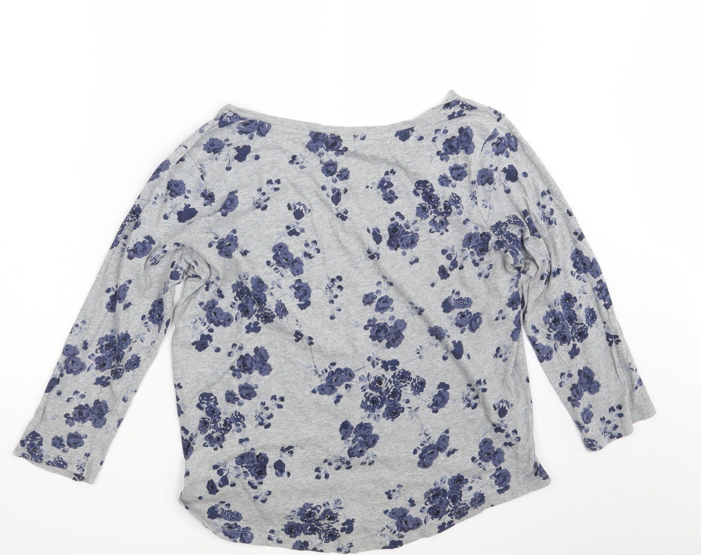 Gap Womens Grey Floral  Basic T-Shirt Size L