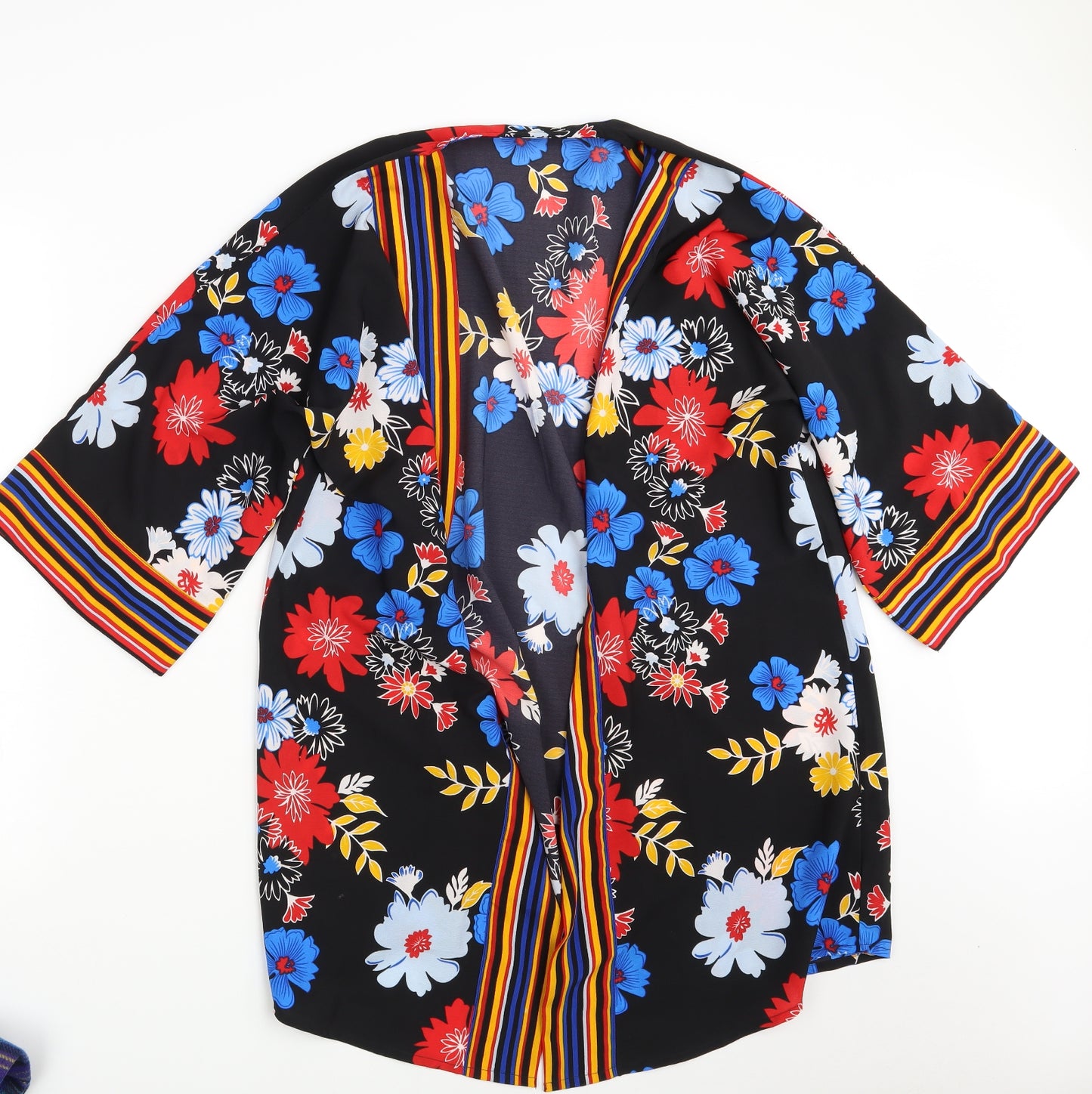 Yours Womens Black Floral  Kaftan  Size 16