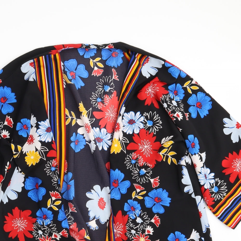 Yours Womens Black Floral  Kaftan  Size 16