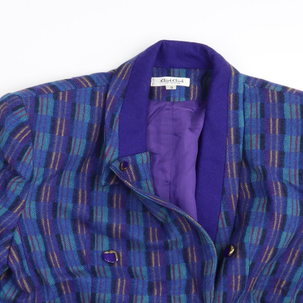 GIRL GIRL Womens Multicoloured Check  Jacket Blazer One Size