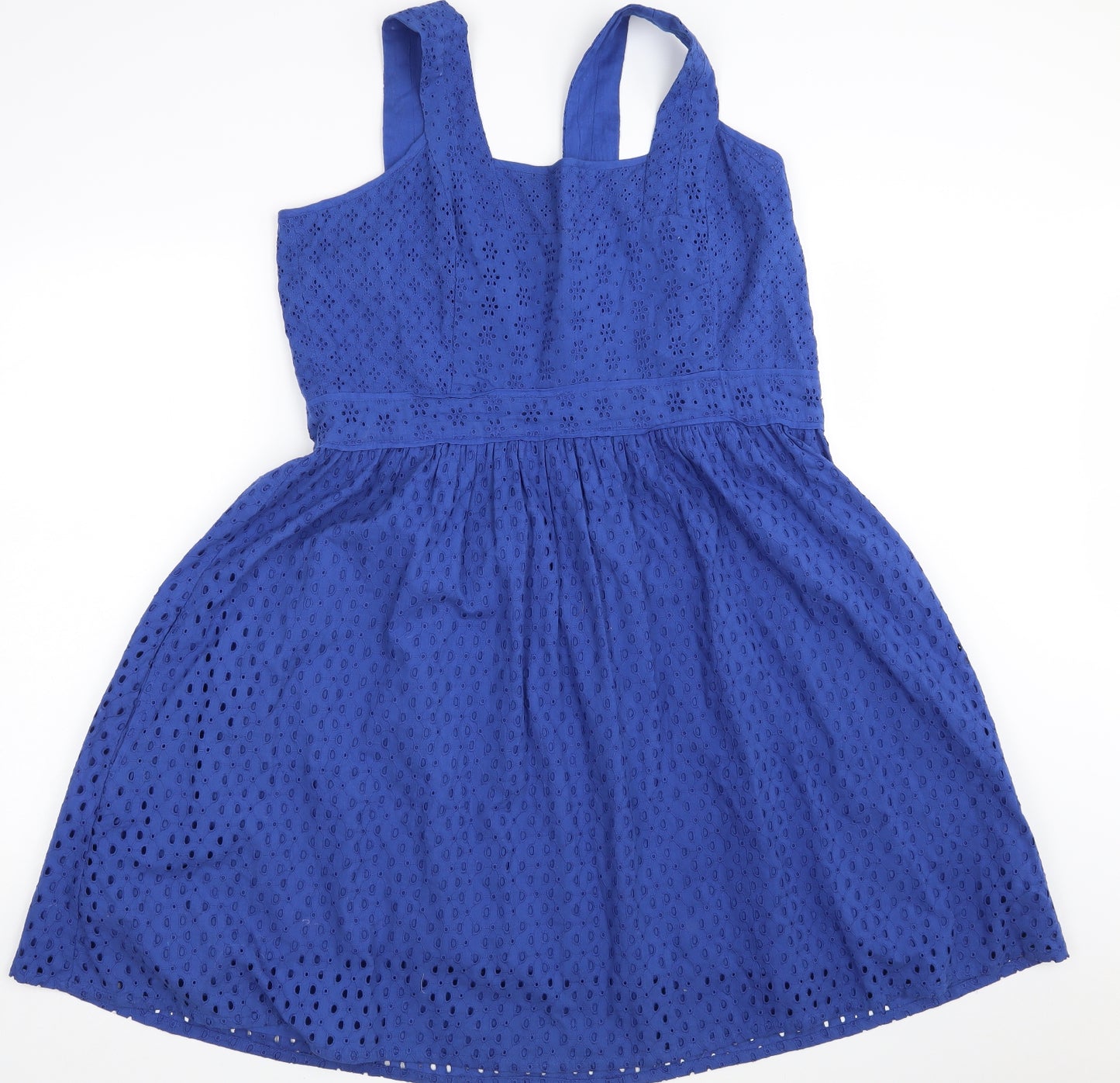 Uttam Boutique Womens Blue Floral  A-Line  Size 16