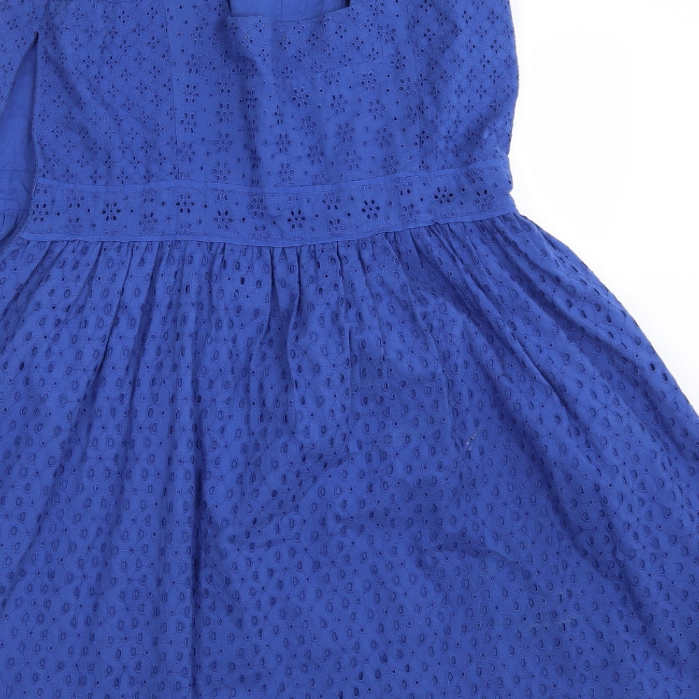 Uttam Boutique Womens Blue Floral  A-Line  Size 16
